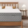Queen Mattress, 12 Inch Cooling-Gel Memory Foam and Pocket Spring Hybrid Mattress, Queen Bed Mattress in a Box, CertiPUR-US Certified, Medium Firm, Queen Size Mattress