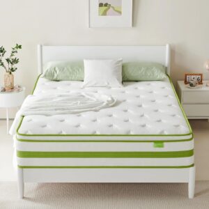 12 Inch Twin Mattress, Hybrid Mattress in a Box, Gel Memory Foam and Pocket Springs for Cooling Sleep and Pressure Relief, Organic Cotton Fabric Cover, Plush Feel, 39 * 75 * 12...