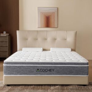 8 Inch Queen Mattresses,Hybrid Queen Size Mattress in a Box,Gel Memory Foam Medium Firm Grey Mattress,Quality Comfort and Adaptive Support Breathable Cooling Queen...