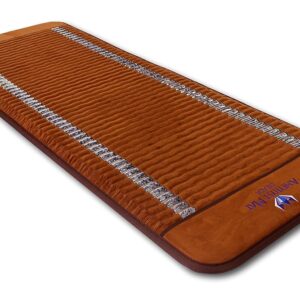 Ereada Infrared Amethyst Mat - Brown Compact Pro 59" L x 24" W (150x60 cm) - Adjustable Deep FIR Heating Pad 86-158°F (30-70°C) - Negative Ions - Jewelry Grade Natural Crystals