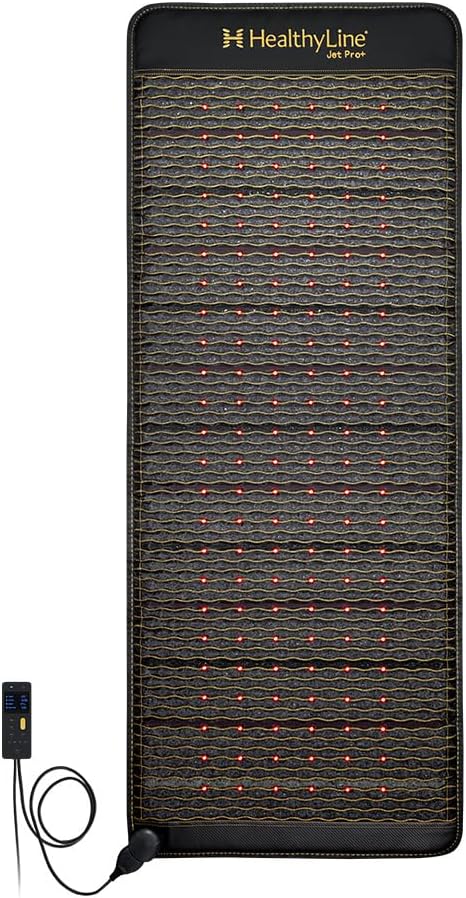 HealthyLine Jet Mat Full Pro Plus – Far Infrared Gemstone Heating Pad - Cutting-Edge Wellness Device – Negative Ions, Photon Lights - 74" x 28"