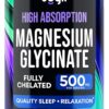 Magnesium Glycinate 500MG - Magnesium for Sleep - High Absorption Chelated Magnesium Supplement - Ashwagandha Root Extract + Manganese - Glicinato De Magnesio 400mg + 100mg 200...