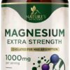 Magnesium Pills Extra Strength 1000mg - Chelated for Ultra Absorption, Magnesium Supplement for Bone, Muscle Health & Heart Support, Nature's Citrate Oxide Magnesio Vitamins,...