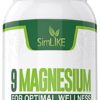 Magnesium Supplement with 9 Forms of High Absorption Magnesium: L-threonate, Glycinate, Citrate, Malate and More for Muscle, Brain Support, Non-GMO, Gluten & Soy Free, 60 Capsules