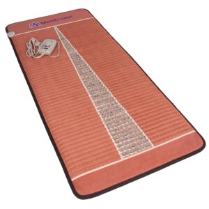 MediCrystal Far Infrared Professional Amethyst Mat 71"L x 32"W - Natural Crystals - Adjustable 86-158°F (30-70°C) FIR Heating Pad - Hot Stone Therapy - Negative Ions - Original...