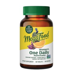 MegaFood Womens Multivitamin One Daily - Multivitamin for Women - Vitamin C, Vitamin D, Iron & B Vitamins - Bone, Energy Metabolism & Immune Support - Vegetarian, GlutenFree -...