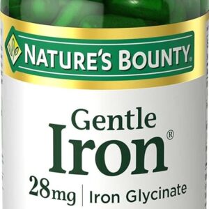 Nature's Bounty Gentle Iron 28 mg 90 Capsules (Pack of 3)