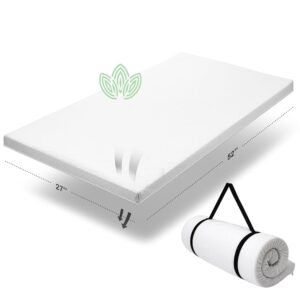 Organic Cotton Crib Topper | Ventilated 2-Inch Memory Foam CertiPUR-US Mattress Topper Pad, Waterproof & Washable Cover for Baby Crib & Toddler Bed Soft Padding, Nonslip Bottom,...