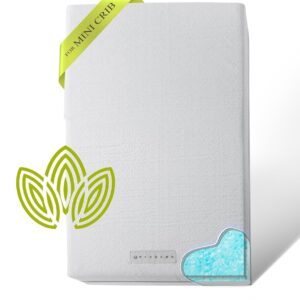Organic Cotton Dual-Sided Mini Crib Mattress, 38x24x3 Premium Memory Foam 2-Stage CertiPUR-US Hypoallergenic Baby Mattress Firm Support for Infant Cooling Gel for Toddler...