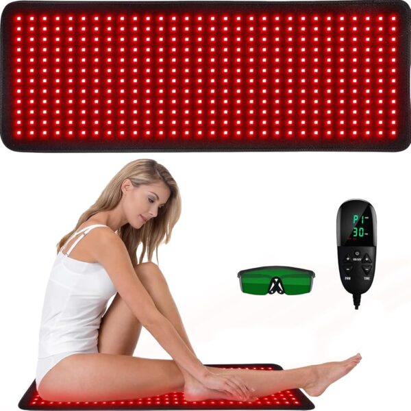 Red Infrared Light Therapy Mat for Body, 31.75" x 11.5" Red Light Pad Upgraded 3 Chips in 1 Beads 360pcs LEDs 660nm 850nm RLT Device for Body Back Shoulder Knee Joint Pain...