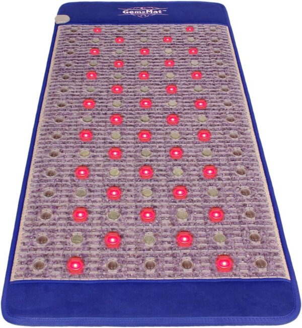 Regis- Far Infrared Amethyst Jade Tourmaline Crystal Heat Stone Mat (71"L x 32"W) - Red Light 36 Photon -Adjustable Timer & Temperature - Heating Pad