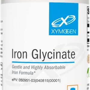 XYMOGEN Iron Glycinate - Gentle, Highly Absorbable Iron Supplement for Women + Men - 29mg Patented Iron Bisglycinate Chelate Supports Healthy Ferritin and Hemoglobin Levels (120...