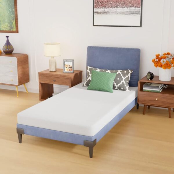 PayLessHere 5 Inch Gel Memory Foam Mattress Medium Firm Mattresses CertiPUR-US Certified Bed-in-a-Box Pressure Relieving Twin Size,Fiberglass Free,White