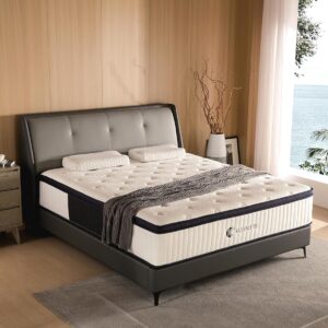 Full Size Mattress, 12 Inch Hybrid Full Mattress in a Box with Memory Foam & Individual Pocket Spring for Edge Support, Pressure Relief, Medium Firm,CertiPUR-US.