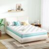 TeQsli Queen Size Mattress, 10 Inch Hybrid Mattress in a Box, Individual Pocket Spring Hybrid Mattress for Cool Night & Pressure Relief, Medium Firm with Motion Isolating, 100...