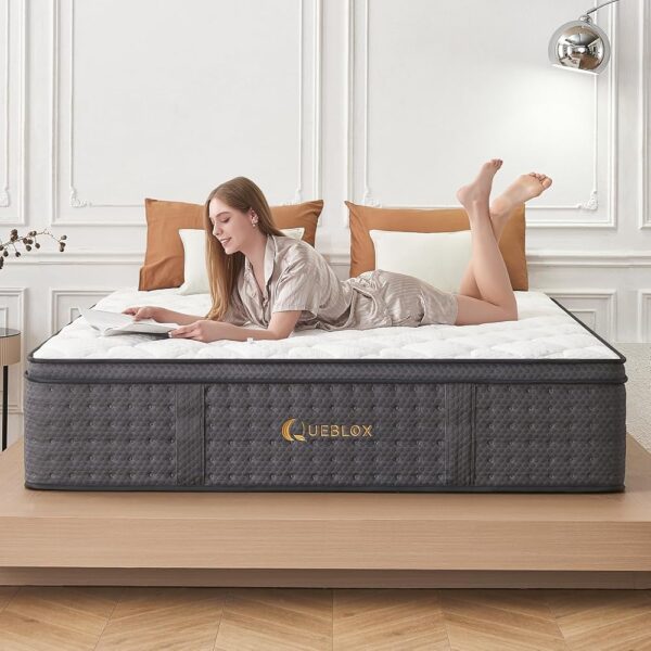 Full Mattress,10 Inch Full Size Hybrid Mattresses in a Box, Memory Foam and Independent Pocket Springs for Pressure Relief, CertiPUR-US Certified, Medium Firm