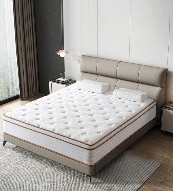 Full Mattresses,Hybrid 12 Inch Full Mattress in a Box,Memory Foam & Individually Pocket Spring for Pain Relief,Pressure Relief,Certified.