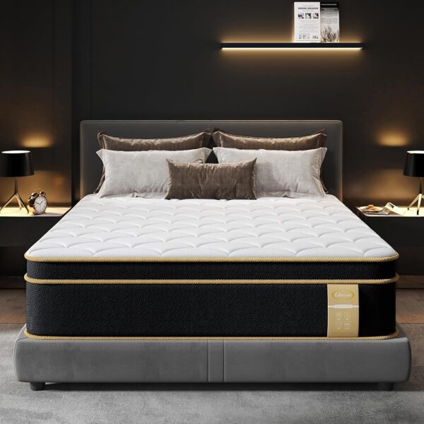 Full Size Mattress [New Version], 10 Inch Gel Memory Foam Hybrid Mattress Full Size in a Box, Full Bed for Pressure & Pain Relief, Certipur-US, Individual Pocket Springs