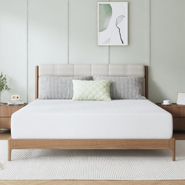 Novilla 14 Inch Queen Size Mattress, Queen Memory Foam Mattress in a Box with Cooling Wave-Cut & High-Density Support Foam for Contour Support & Motion Isolation, Medium Firm...