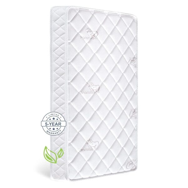 Premium Crib & Toddler Mattress,100% Knitted Fabric, Premium Fleece Surface-Hypoallergenic, 5" Thick Firm Soft Crib Mattress, Non-Toxic - Fits Standard Cribs & Toddler Beds