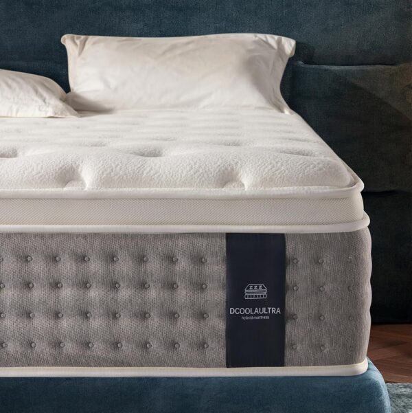 Twin Mattress 10 Inch, Firm Hybrid Bed in a Box with Cooling Gel Memory Foam & Individually Wrapped Pocket Coils for Pressure Relief and Support