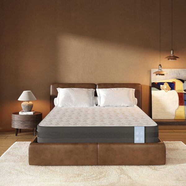 FLEXISPOT 12'' Queen Size Cooling Gel Memory Foam Mattress, Viscose from Bamboo, Medium Firm, 10-Year Warranty, Mattress-in-A-Box, Certi-PUR & Oeko-TEX Certified, Washable,...