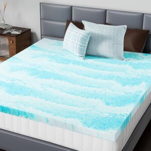 DUMOS Memory Foam Mattress Topper Queen, 3 Inch Thick Gel Infused Bed Toppers for Queen Size Bed, Soft Mattress Pads Breathable for Sleeper Sofa, RV, Camper, CertiPUR-US...