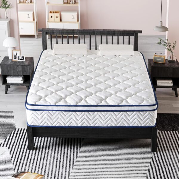 Full Size Mattress, 12 Inch Hybrid Mattress in a Box, Memory Foam Individually Wrapped Pocket Coils Innerspring Pressure Relief, Medium Firm - CertiPUR-US Certified,...