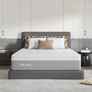 Novilla Bliss Mattress Queen Size, 14 Inch Gel Queen Memory Foam Mattress